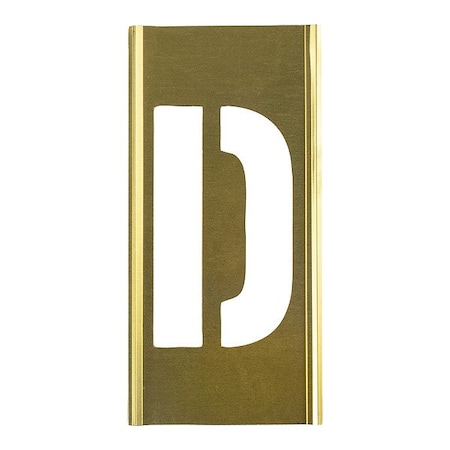 C.H. Hanson Stencil Sort-1" Brass Gothic D, Letter, Gothic Font, Brass, 1 Pieces 10008D