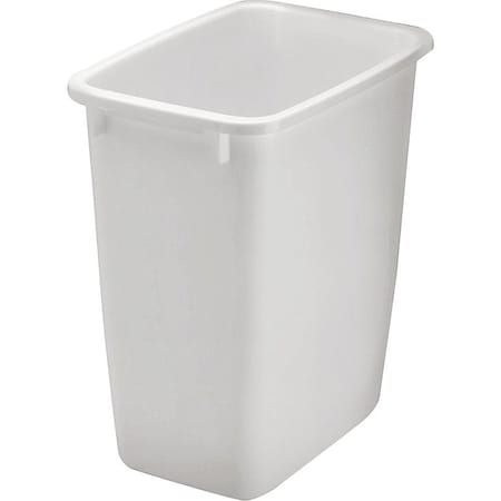 Rubbermaid Waste Basket, 21 qt Capacity, Plastic, White, 15 in H FG280500WHT