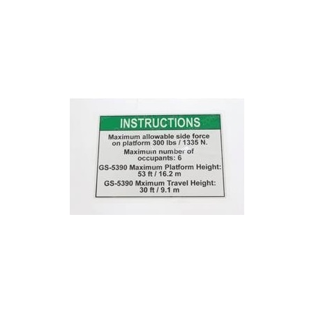 Genie REPLACEMENT DECAL NOTICE SIDE FORCE ANSI 72860
