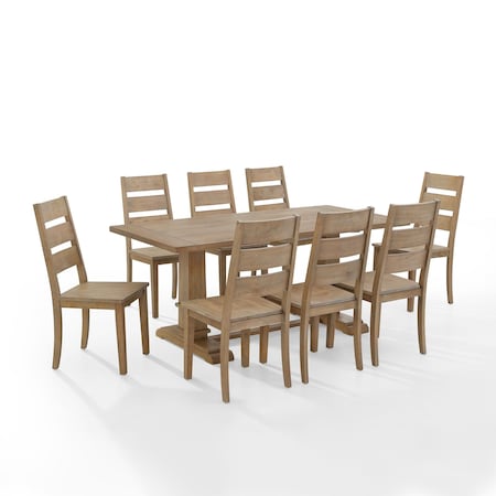 Crosley Joanna 9-Piece Dining Table Set For 8 KF13068RB-RB