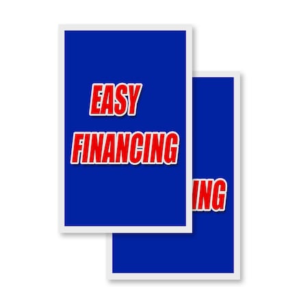 Signmission Easy Financing, Vinyl Decals Only 24 Inch x 36 Inch, Vinyl Decal, 2PK DSB-2436-2PACK-Easy Financing