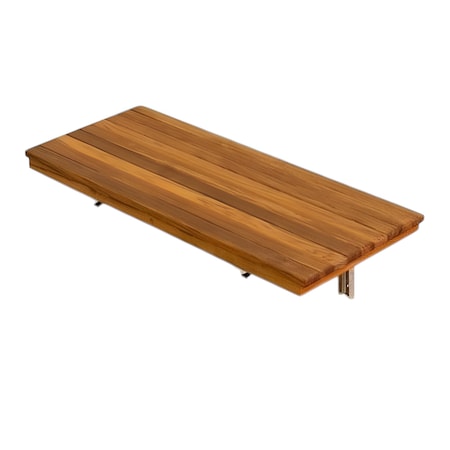 Homeroots 24" Premium Wall Mount Teak Shower Bench 402208