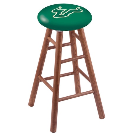Holland Bar Stool Co Oak Bar Stool, Medium Finish, South Florida Seat RC30OSMed