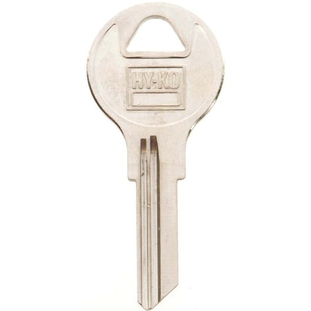 Hy-Ko Key Blank, Brass, Nickel, For: Chicago Cabinet, House Locks and Padlocks 11010AP2