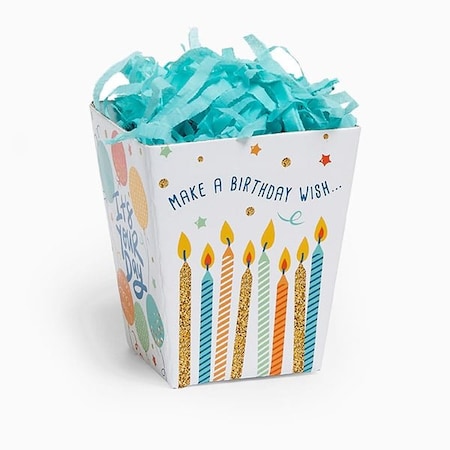 Nashville Wraps Birthday Wish Sweet Treat Box, 4x4x4.5, 6PK 45536