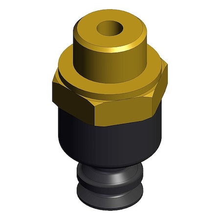 Smc Vertical Vacuum Inlet, Black, Bellows Pad ZP3-T04BN-A5