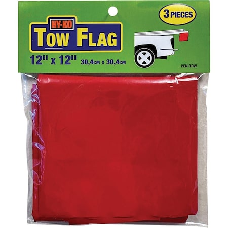 Hy-Ko 12'' x 12'' Red Tow Flag PEN-TOW