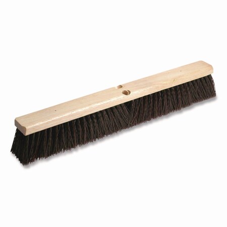 Odell Polypropylene Push Broom Head, 3" Maroon Bristles, 24" Brush MP24