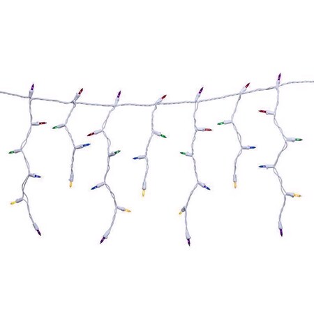 Celebrations Classic LED T5 Multicolored 300 ct Icicle Christmas Lights 19.6 ft. RIC300MUA