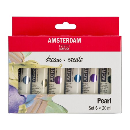 Amsterdam Standard Acrylic Pearl Set, 6 x 20mL 17820506