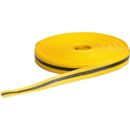 Brady Outdoor Barricade Tape Roll - Woven Polypropylene, Horizontal Stripes, .75in x 150ft, 150PK 91172