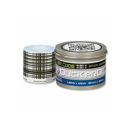 Duck Pro Shurtape PC 627 BR Code, Scannable Duct Tape, 1.88 in W, 10.5 ft L roll, 10 mil thick, White 689-105643