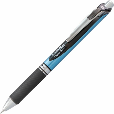 Pentel EnerGel Retractable Gel Pen, Refillable, Needle Tip, 0.5mm, Black Ink BLN75A