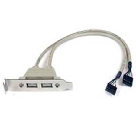 Dynamicfunction 2 Port USB A Female Low Profile Slot Plate Adapter DY2197949