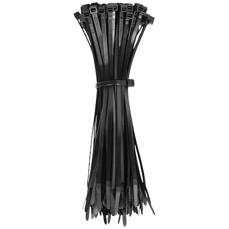 Klein Tools Cable Tie, 8 in L, 1-3/4 in Max Bundle Dia., Black, Nylon, 50 lb Strength 450-200