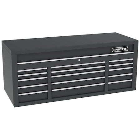 Proto 550 Series Top Chest, 15 Drawer, Dual Black, 67 in W x 25-1/4 in D x 27 in H J556727B-15DB