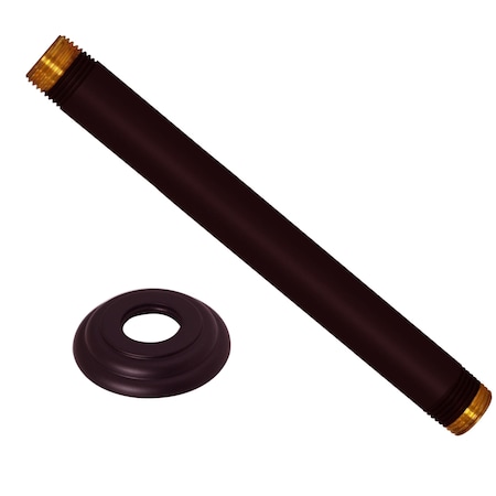 Westbrass 1/2" IPS x 8" Ceiling Mounted Shower Arm W/ Flange in Oil Rubbed Bronze D3608A-12