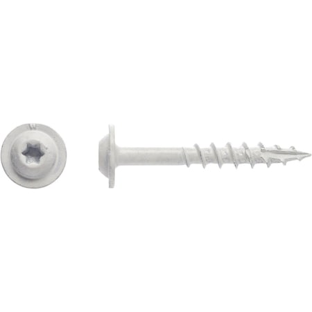 Big Timber No, 7 x 1-1/4'' Star Drive Weather Stripping White Wood Screw, 1 Lb. 1GDW7114W