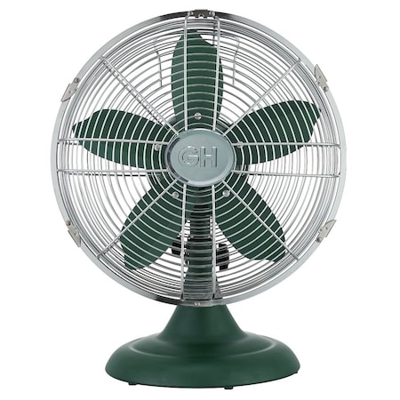 Good Housekeeping 12" Retro Table Fan in Evergreen finish 92617