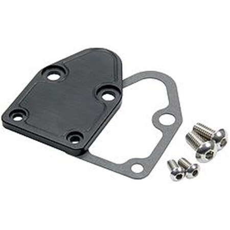 Allstar Performance Small Block Chevy Fuel Pump Block-Off Plate, Black ALL40306