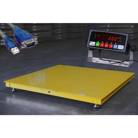 Prime Systems 10,000 lb Heavy Duty 40x40 Floor Scale Pallet Scale with Premium Indicator PS-700-40x40-10k