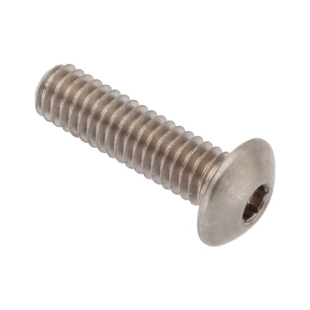 Zoro Select #6-40 Socket Head Cap Screw, Button, Plain 18-8 Stainless Steel, 1/2 in Length ZBC128UNF