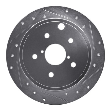 Dynamic Friction Co DFC Brake Rotor - Drilled and Slotted - Silver 631-13024R
