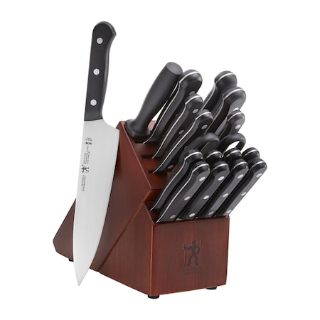 Henckels Solution 18-pc Knife Set with Block, Dark Brown, Stainless Steel 1010963