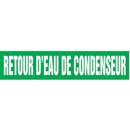 Accuform FRENCH PIPE MARKER RETOUR D'EAU DE CRPK243STC