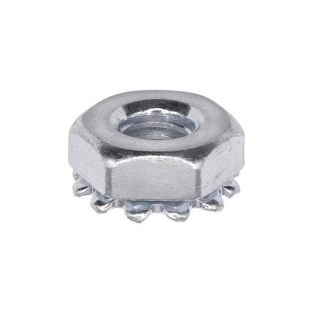 Auveco 10-32 Hex Keps Lock Washer And Nut Zinc, 100PK 3495