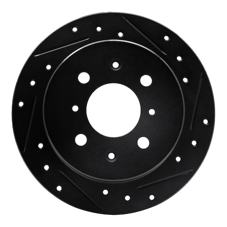 Premium Black Drilled & Slotted Brake Rotor, Disc Brake Rotor,