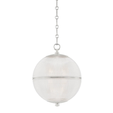 Hudson Valley Lighting Mark D. Sikes X Sphere No. 3 1 Light Pendant 13 In. Polished Nickel MDS800-PN