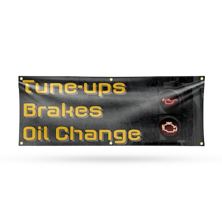 Signmission Tune Ups Brakes Oil Change, 24 Inch x 72 Inch, Vinyl Banner B-72-30897