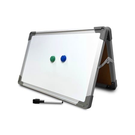 Flipside Small Desktop Easel Set w/ Dry Erase Marker, 2 Magnets 50000