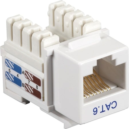 Black Box Connect Cat6 Rj-45 Keystone Jack Unshielded White 25-Pack CAT6J-WH-25PAK