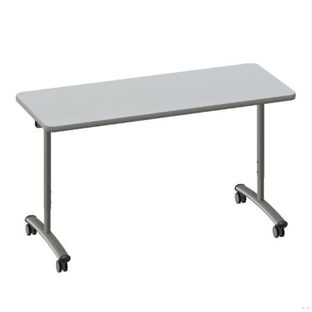 Correll Rectangle Premium Sit To Stand TFL Flip Top Table, 60 in W, 28 in to 38 in H, Particleboard Top FTS2460TF-15-14-13