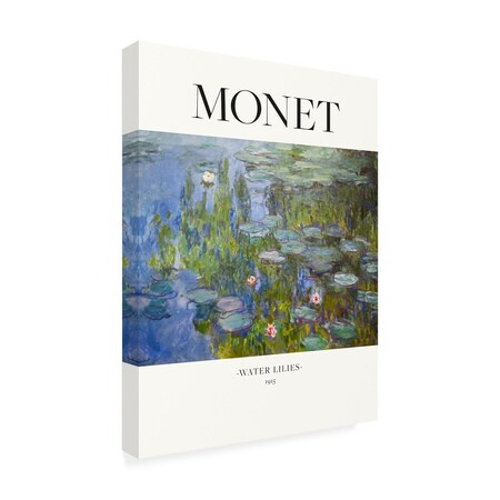 Trademark Fine Art Outdoor Canvas Art - Claude  Monet 'Water Lilies 1915' Wall Art for Patios, or Gardens 1X30468-OC1419WR