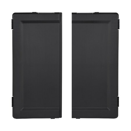 Rubbermaid Commercial Locking Door Kit, Plastic, Black 2202525