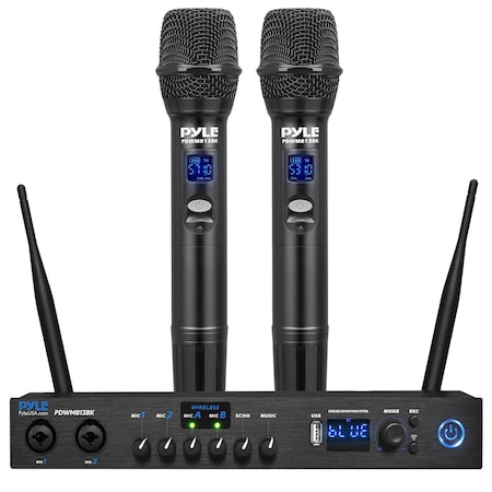 Pyle Digital Wireless Microphone System with Bluetooth PDWM813BK