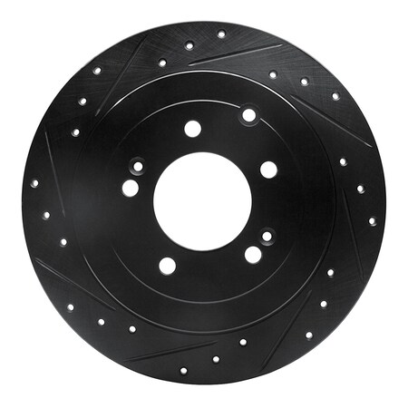 Dynamic Friction Co DFC Brake Rotor - Drilled and Slotted - Black 633-03052L