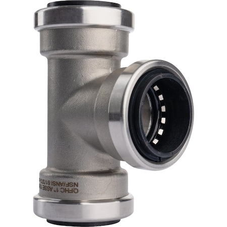 Quickfitting 1'' x 1'' x 1'' Push-to-Connect Stainless Steel Tee SS834R