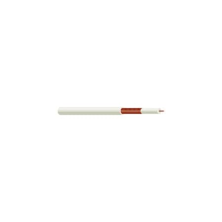 Cable Wholesale Plenum Bulk RG6U Coaxial Cable, White, CMP, 18 AWG, Bare Copper Core, Spool, 1000 foot 11X4-091NH