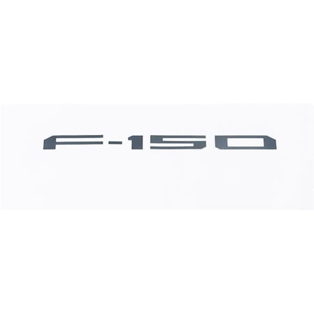Putco Emblems, Licensed Ford F-150 Letters; Tape-On For Tailgate; Black; Stainless 55559BPFD