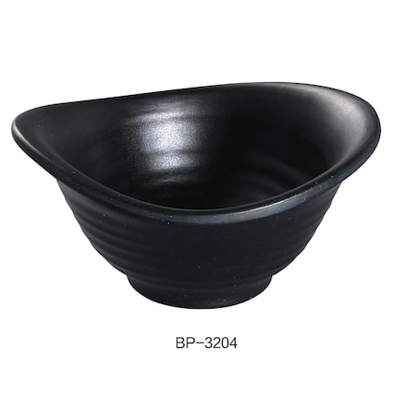 Yanco Black Pearl-2 Yuanbao Bowl, Black - 3.5 oz, 48PK BP-3204