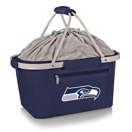 Picnic Time Family Of Brands NFL Seattle Seahawks - Metro Basket Collapsible Cooler Tote 645-00-138-284-2