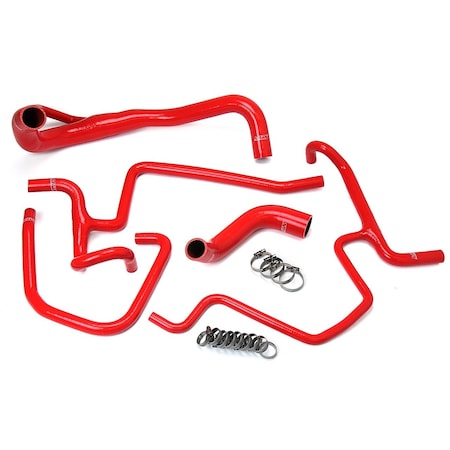 Hps Performance High Temp Reinforced Silicone Radiator and Heater Coolant Hose Kit, Red,  57-1646-RED
