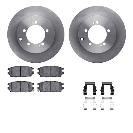 Dynamic Friction Co DFC Brake Rotor with 5000 Brake Pads and Hardware Kit 6512-72191