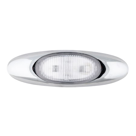 Grote Lamp, Chrome Bezel, LED, MicroNova, Red 47982