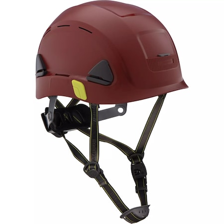 Fibre-Metal By Honeywell Type II Vented, Industrial Climbing Helmet w/HDPE Shell, 8-Point Textile Suspension, Wheel Ratchet Adj CSH11012