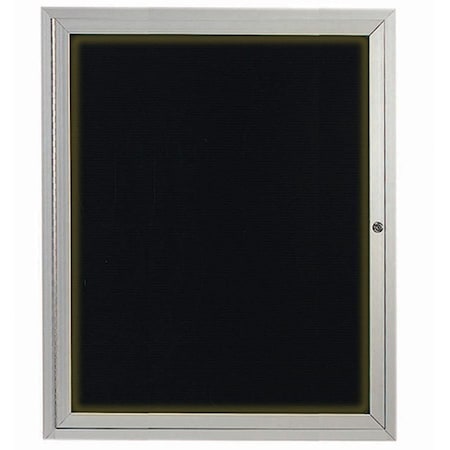 Aarco Illuminated Outdoor Enclosed Directory w/ Al Frame, Clear Satin Anodized Finish, 36''Hx30''W OADC3630I